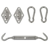 Cumpara ieftin Kit accesorii de montaj parasolar din oțel inoxidabil, 5 buc.