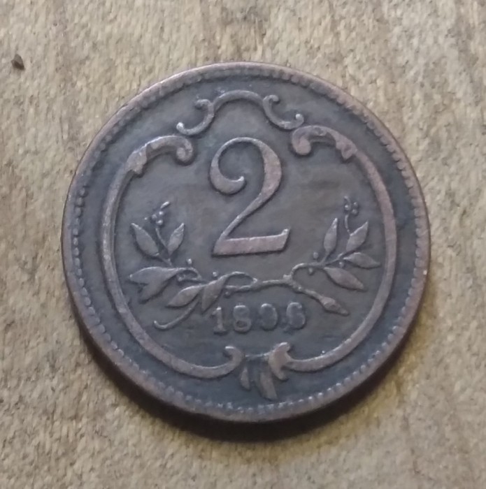 AUT AustroUngaria 2 heller 1896
