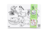 Plansa reutilizabila cu desene de colorat, model Animale Domestice si Salbatice,48x33.5 cm