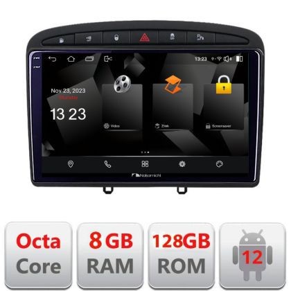Navigatie Peugeot 308 Quad Core 5960Pro-038 Android Octa Core Qualcomm 2K Qled 8+128 DTS DSP 360 4G Optical CarStore Technology