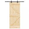 VidaXL Ușă glisantă cu set de feronerie 85x210 cm, lemn masiv de pin 3332629