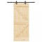 vidaXL Ușă glisantă cu set de feronerie 85x210 cm, lemn masiv de pin 3332629