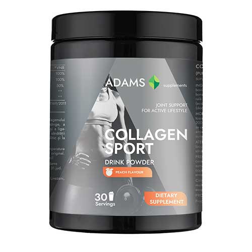 Collagen Sport Pulbere Aroma Piersica 600 grame Adams Vision