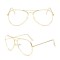Ochelari gold fantezie lentila transparenta unisex