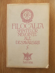 FILOCALIA SFINTELOR NEVOINTE ALE DESAVARSIRII VOL V, cartonata/supracoperta,1995 foto