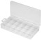 Cutie sortimentala cu 18 compartimente fixe transparenta 210x105x30mm Goobay 90149