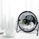 Ventilator Metalic Negru cu USB și Bază Reglabilă, CMCLASS