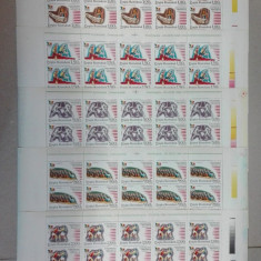 TIMBRE ROMÂNIA LP1397/1995- Preolimpiada ATLANTA -6 coli a 25 timbre MNH