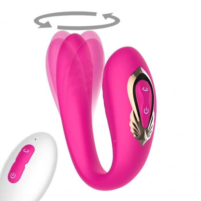 Vibrator Couple Rotating Pink