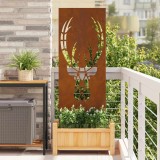 vidaXL Ecran de intimitate pentru grădină Ruginit 50 x 140 cm 876335