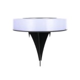 Lumină solară LED, de formă rotundă, pentru iarbă sau grădină, Impermeabilă, eMazing, Lumină albă caldă, 14.5x12.4 cm