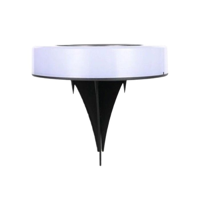 Lumină solară LED, de formă rotundă, pentru iarbă sau grădină, Impermeabilă, eMazing, Lumină albă caldă, 14.5x12.4 cm