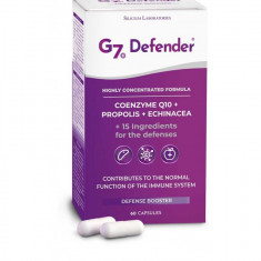 G7 Defender Supliment pe baza de plante, coenzima Q10, propolis, echinacea, 60 capsule, 59.58g Silicium Laboratories