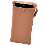 Portofel Dama Piele Naturala cu Spatiu Telefon, Carduri, Fermoar. Elegant, Negru, Rosu, Verde, Galben, Violet, Roz Pudra