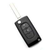 Citroen / Peugeot 307 - Carcasa tip cheie briceag cu 3 butoane, lama VA2-SH3, fara suport baterie, Carguard