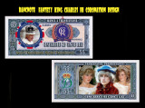 REPRODUCERI bancnota 2023 Fantezie King Charles III coronation design