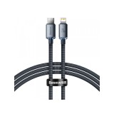 Cablu Date si Incarcare USB-C - Lightning Baseus Crystal Shine Series 20W 1.2m Negru CAJY000201