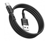 Cumpara ieftin Cablu Date si Incarcare USB-A &ndash; USB-C HOCO X83 Victory, 60W, 1m, Negru/Alb