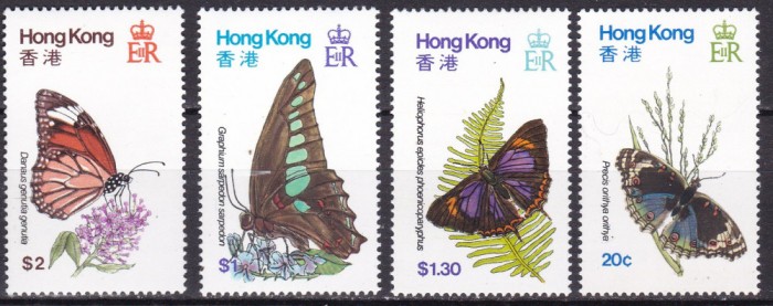 Hong Kong 1979 fauna fluturi MI 353-356 MNH ww80