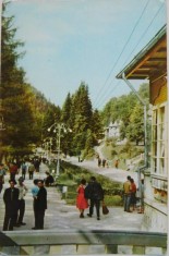 Slanic-Moldova. Vedere din parc (Carte postala circulata) foto