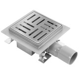Rigola dus REA CROSS 150x150 Nickel Brush