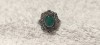 INEL argint cu JAD montura VECHE ornat SPLENDID cu marcasite EXCEPTIONAL rar