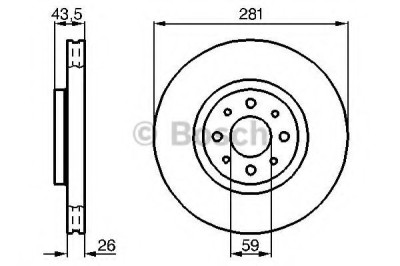 Disc frana FIAT BRAVO II (198) (2006 - 2016) BOSCH 0 986 479 B52 foto