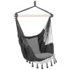 Hamac tip leagan suspendat pentru casa sau gradina, gri cu perne, 130x100cm, 150kg Household NewTrend, Oem