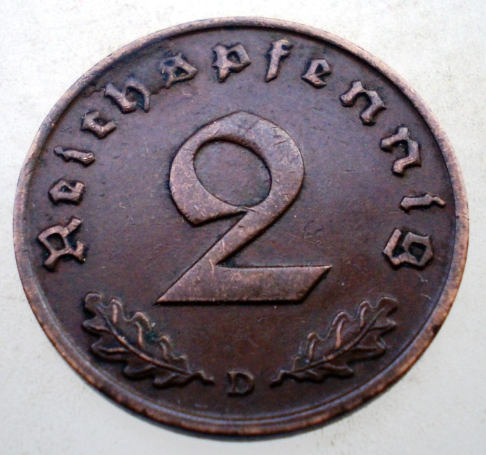 2.979 GERMANIA 2 REICHSPFENNIG 1937 D