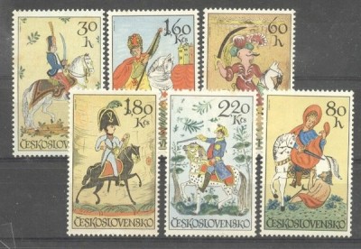 Czechoslovakia 1972 Fairy tales, popular stories, fault on the back, MNH M.063 foto