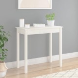 VidaXL Masă consolă, alb, 80x40x75 cm, lemn masiv de pin