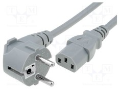 Cablu 3x1mm2 CEE 7/7 ştecăr &icirc;n unghi IEC C13 mamă PVC LIAN DUNG