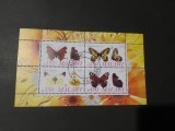 Mini-Coală Malawi 2010 - Faună, Fluturi Exotici, Ochi de Păun, Zerynthia Polyxena, Lepidoptera, 4v - Ștampilate -A333