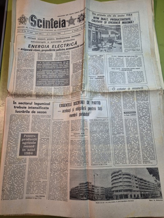 scanteia 5 ianuarie 1984-art. buzau