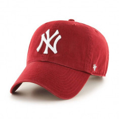 47brand șapcă de baseball din bumbac MLB New York Yankees culoarea roșu, cu imprimeu B-RGW17GWS-RZ