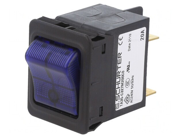 &Icirc;ntrerupător de supracurent 20A DPST 240VAC 60VDC