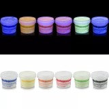 Vopsea invizibila fluorescenta reactiva UV, transparenta colorata, set 6 - 30 g