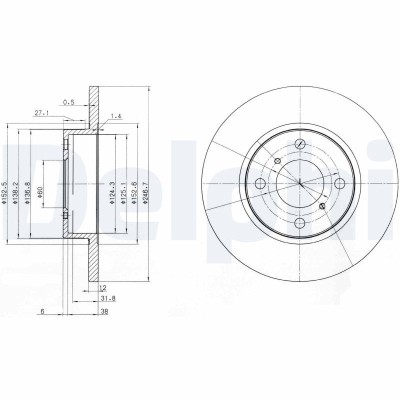 DELPHI BG3769 Disc frana foto