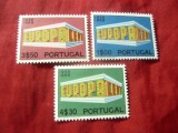 Serie Portugalia 1969 Europa CEPT , 3 valori, Nestampilat