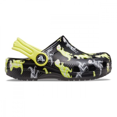 Saboti Crocs Classic Toddler Easy Icon Clog Negru - Black foto