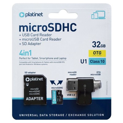 MICRO SD CARD 32GB OTG/CARD READER/ADAPTOR PLATINET EuroGoods Quality foto