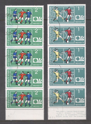 Bulgaria 1974 5 x Sport Football WC Germany Mi.2326-7 used TA.192 foto