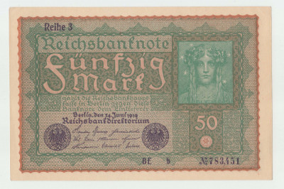 GERMANIA - 50 MARK MARCI 1919 , B1.18 foto