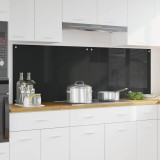 Cumpara ieftin Panou de bucatarie 2 buc. Negru 90 x 60 cm sticla securizata