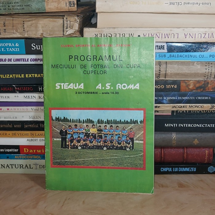 STEAUA - A.S ROMA * CUPA CUPELOR , PROGRAMUL MECIULUI DE FOTBAL*3 OCTOMBRIE 1984