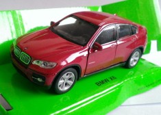 Macheta BMW X6 MK1 E71 2009 rosu - Welly 1/36