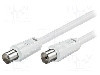 Cablu adaptor coaxiala 9,5mm mufa, coaxiala 9,5mm priza, 3.5m, 75&amp;Omega;, Goobay - 50719 foto