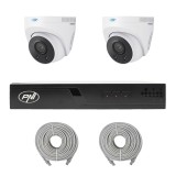 Sistem supraveghere video PNI House IP710J PoE cu 2 camere 5MP