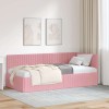 VidaXL Cadru de pat colțar cu headboard Roz 90 x 190 cm Catifea 42016259