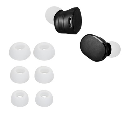 Set 6 Varfuri de schimb Kwmobile pentru JBL Tune 130 NC TWS, Alb, Silicon, KWM000018QP002C foto